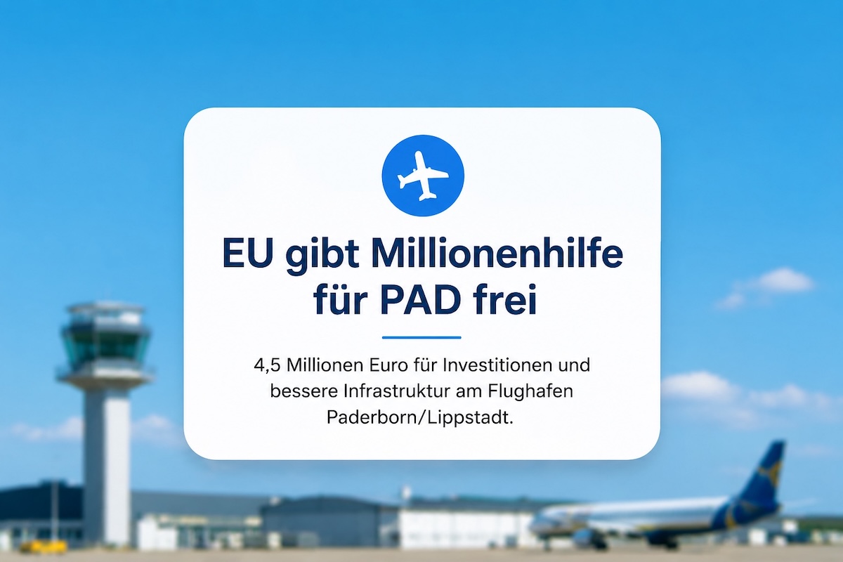 Flughafen Paderborn: EU gibt Millionenhilfe für PAD frei