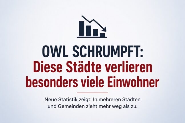 Zum Ende 2025 schrumpft die Bevölkerung in Ostwestfalen