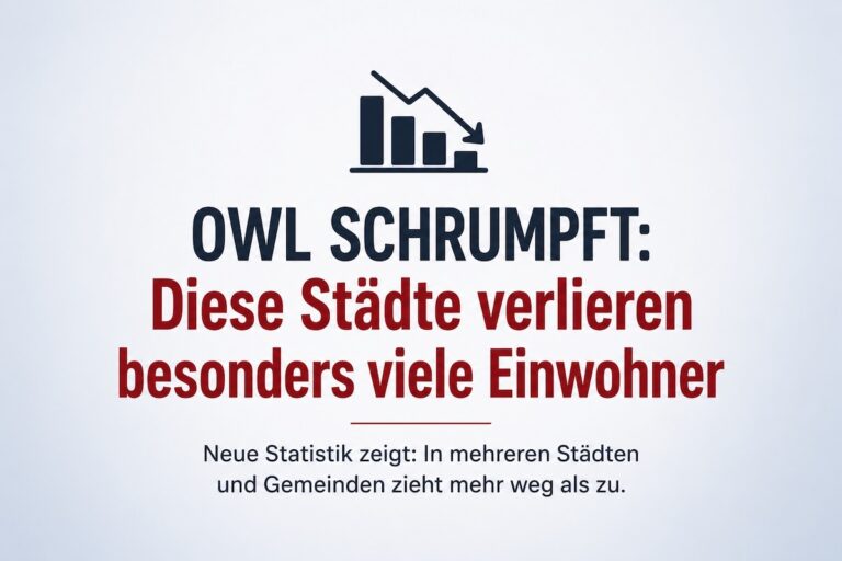 Zum Ende 2025 schrumpft die Bevölkerung in Ostwestfalen