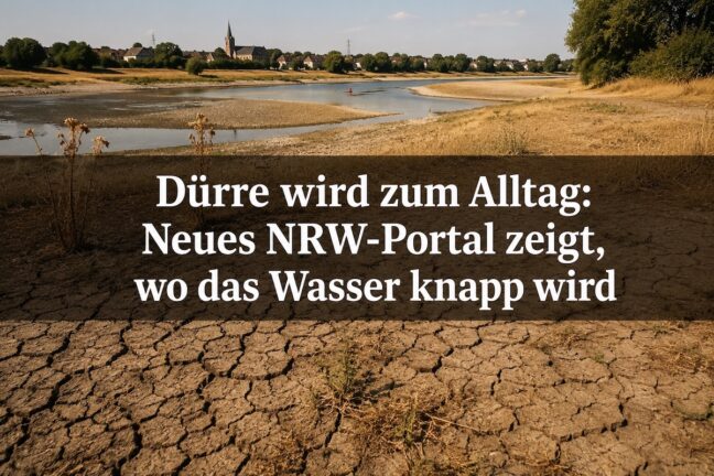 Dürre wird zum Alltag: NRW-Portal zeigt, wo Wasser knapp wird 4 Dürre NRW Portal