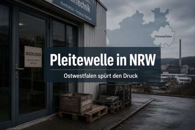 Firmenpleiten treffen NRW mit voller Wucht – auch Ostwestfalen spürt den Druck